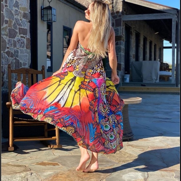 Czarina Dresses & Skirts - Czarina Women's Floral Resort Silk Dress